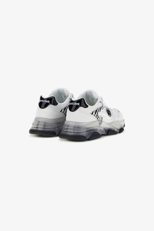 RC Sneaker mit Zebra-Print und Monogram RC Weiß NOS00F-FTO03