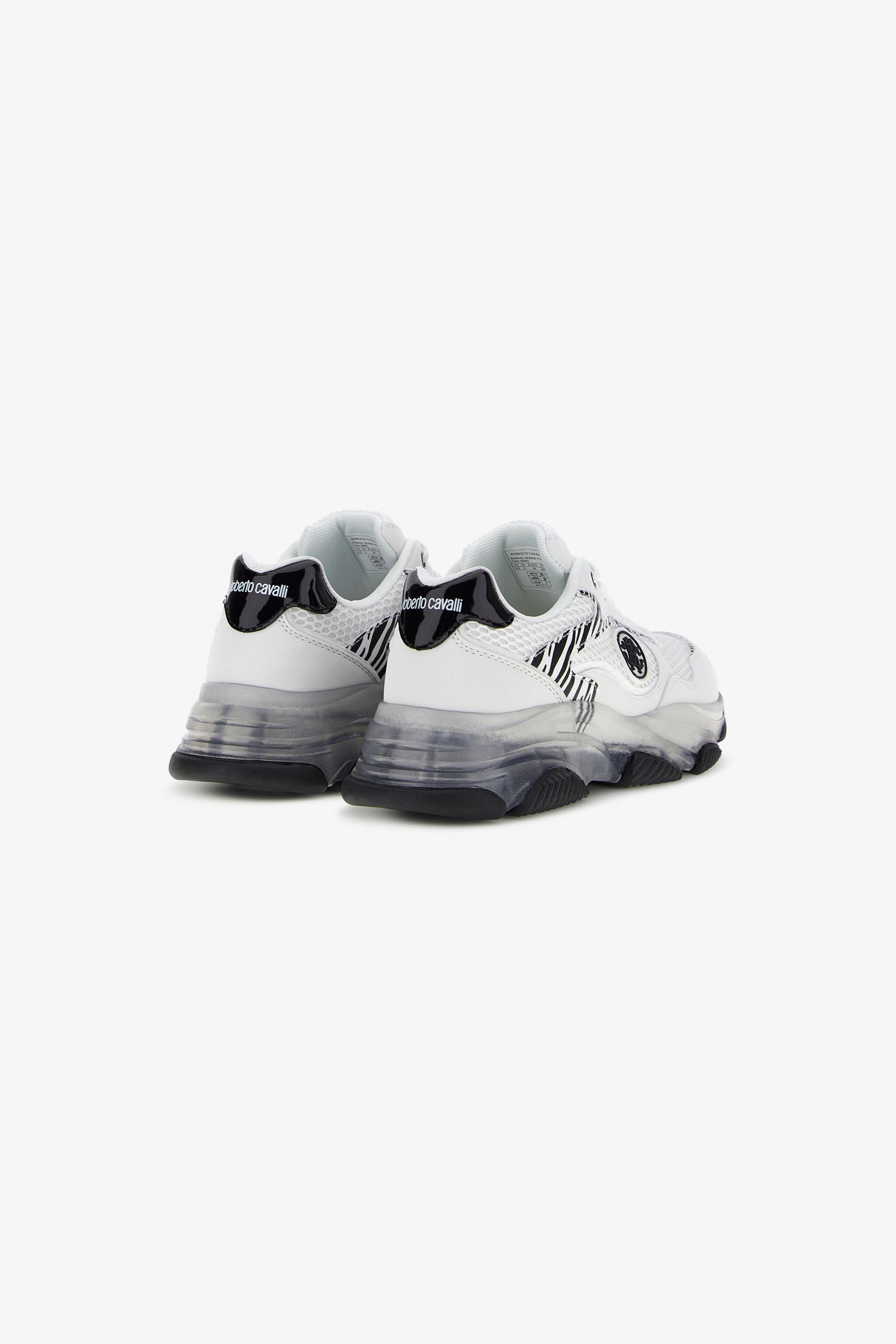 RC Sneaker mit Zebra-Print und Monogram RC Weiß NOS00F-FTO03
