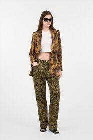 JC Wide Leg Trousers Khaki Animal Print VERDE 185 VFJ046-VF255