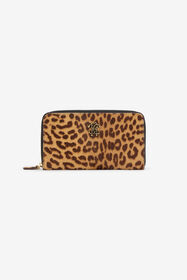 RC Jaguar Skin Print Zip-Around Wallet NATURALE SKA001-ZV012