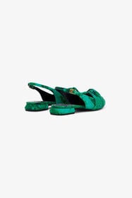 RC Le Pettegole Slingbacks Imprimé Malachite Vert TKS100-PZS76