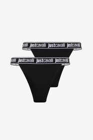JC Black Panties With Logo Band Two-Pack BLACK UFU004-UF201