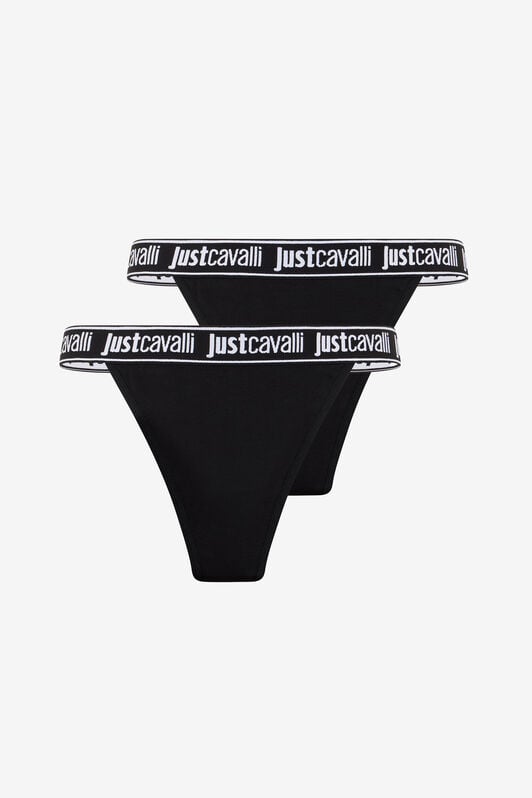 JC Black Panties With Logo Band Two-Pack JC Black Panties With Logo Band Two-Pack BLACK UFU004-UF201