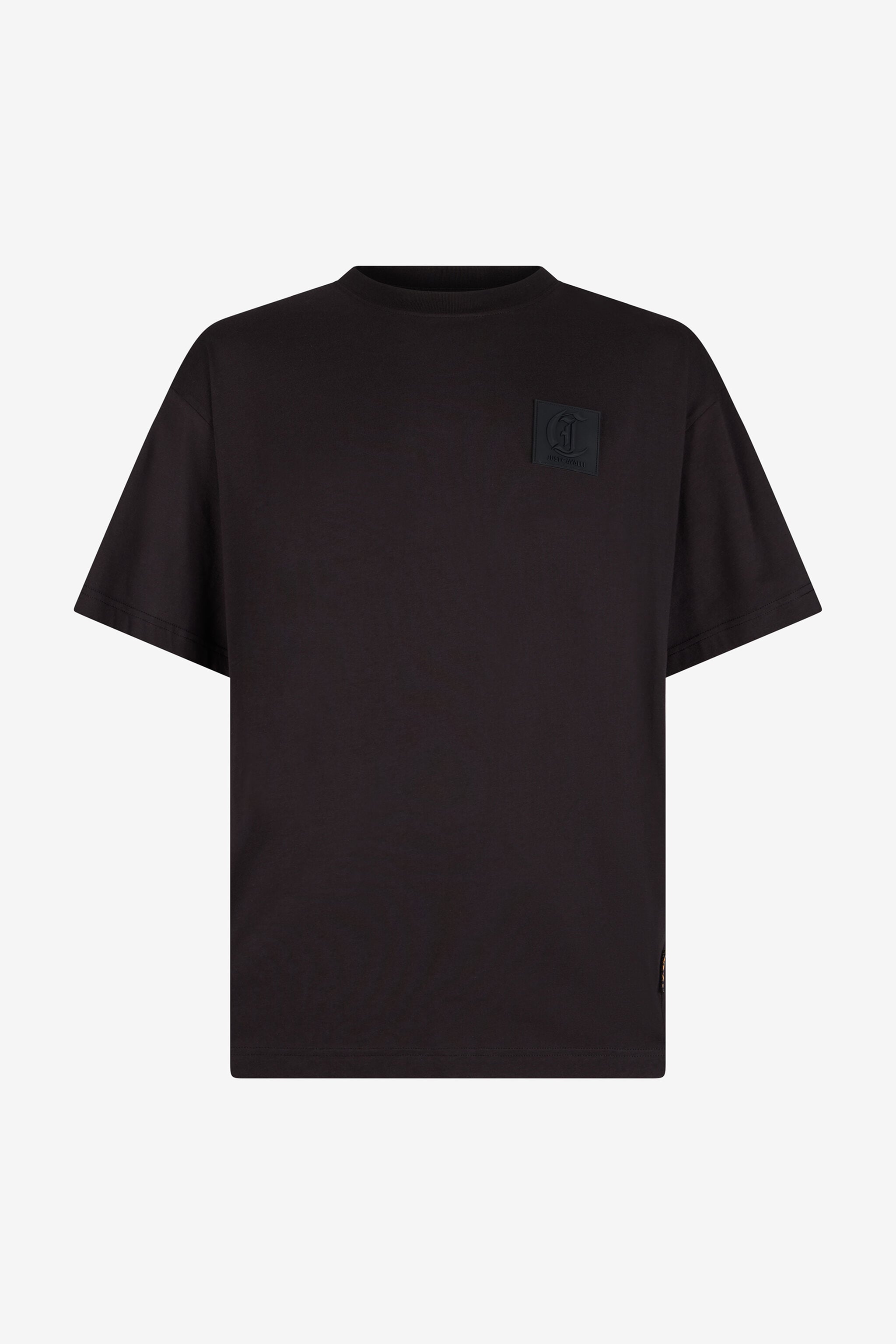 JC Black T-Shirt With Logo Patch JC Black T-Shirt With Logo Patch BLACK VFT061-VF105