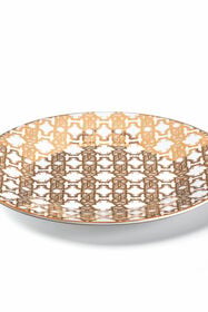 HO Monogram Gold 2 Fruit Plates Gold RALA35-IA040