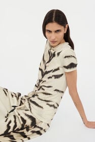 RC T-shirt da donna con stampa Tigresse Bianca OGAT X Roberto Cavalli Nero/Bianco UQT67A-3DA39