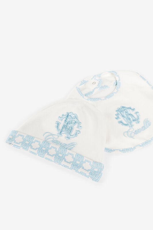 JU Logo embroidered babygrow set JU Logo embroidered babygrow set Baby blue QJT887-JV025