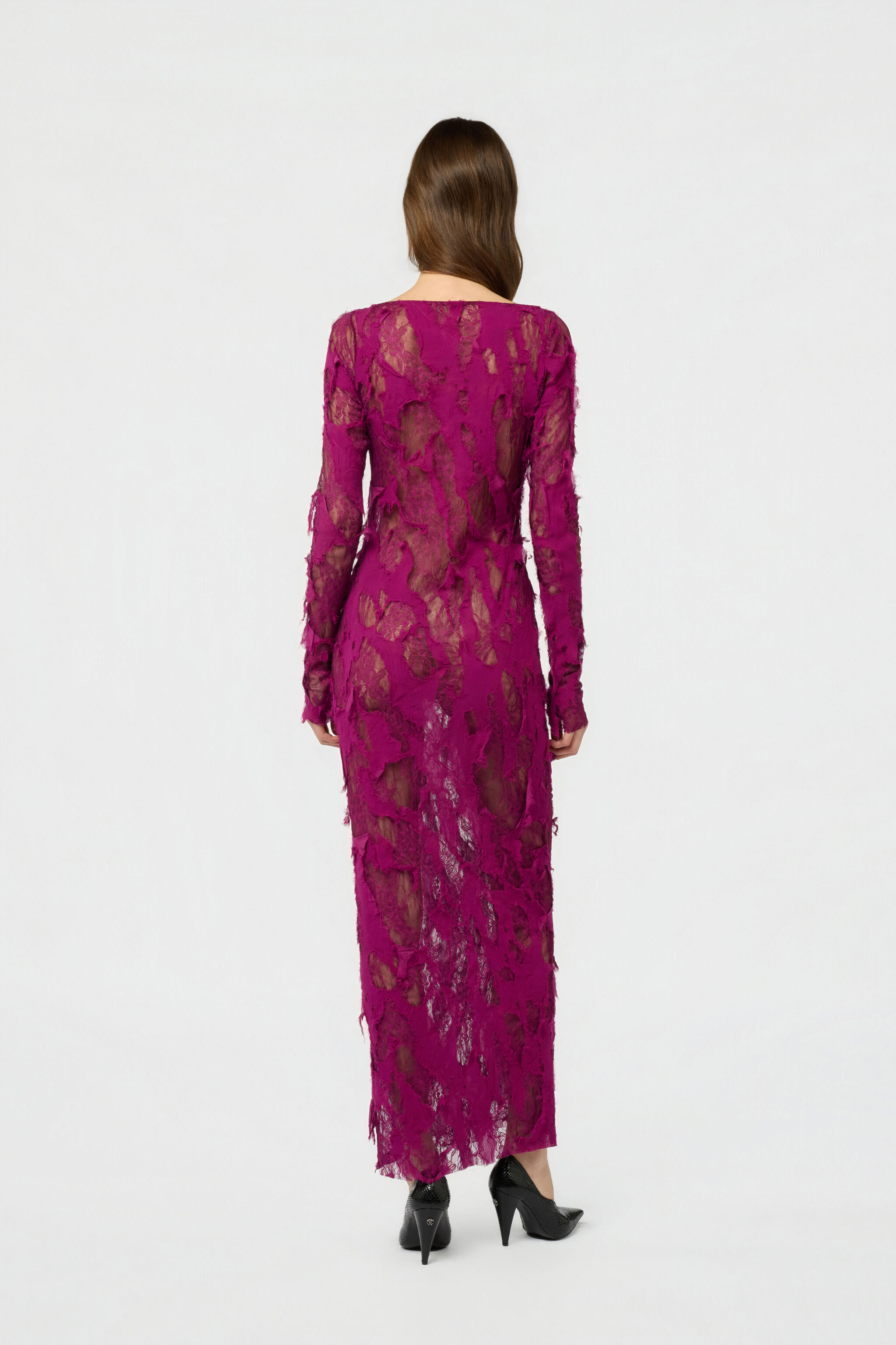 RC Dress with Destroyed-Effect Lace RC Dress with Destroyed-Effect Lace CYCLAMEN XWT145-GG010