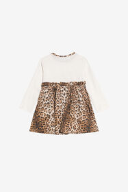 JU Vestido con estampado de leopardo y detalle de logo AVOR.CC/GN XJT10E-3PS60
