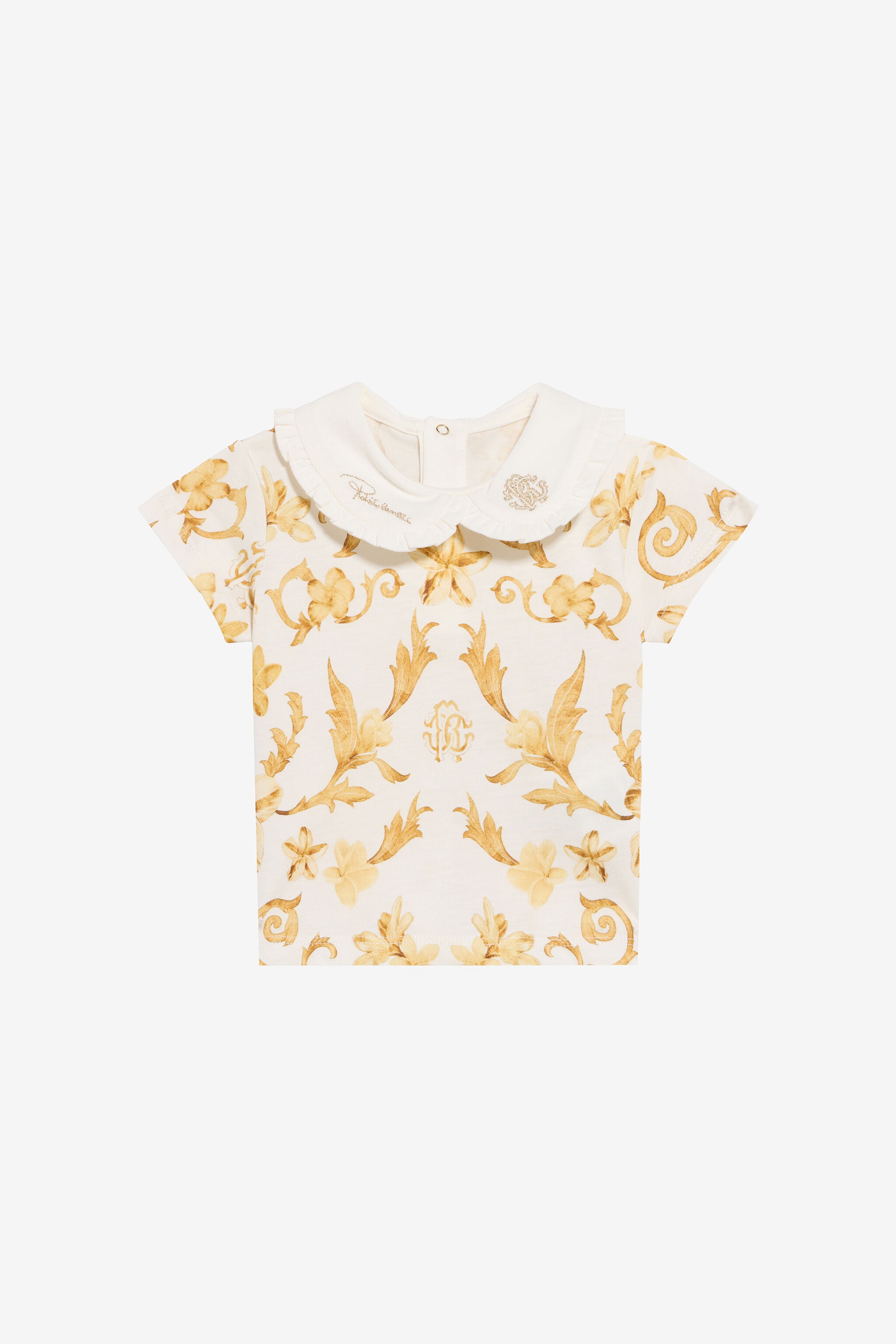 RC Gold Arabesque Print T-Shirt WHITE/GOLD TJT609-JFN37