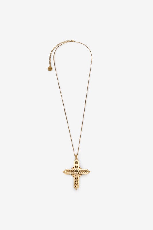 RC Green Jewelled Cross Necklace RC Green Jewelled Cross Necklace ORO/MALACHITE TKG012-AM081