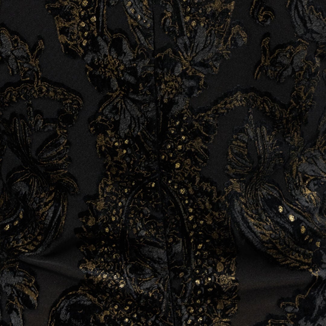 Dress with Ornamental Black Print in BLACK for Women | Roberto