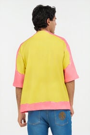 RC Yellow And Pink Color-Block T-Shirt YELLOW WNT62D-JD060