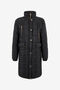 RC Schwarze Lange Pufferjacke Mit Hohem Kragen RC Schwarze Lange Pufferjacke Mit Hohem Kragen BLACK TOT40B-FT014