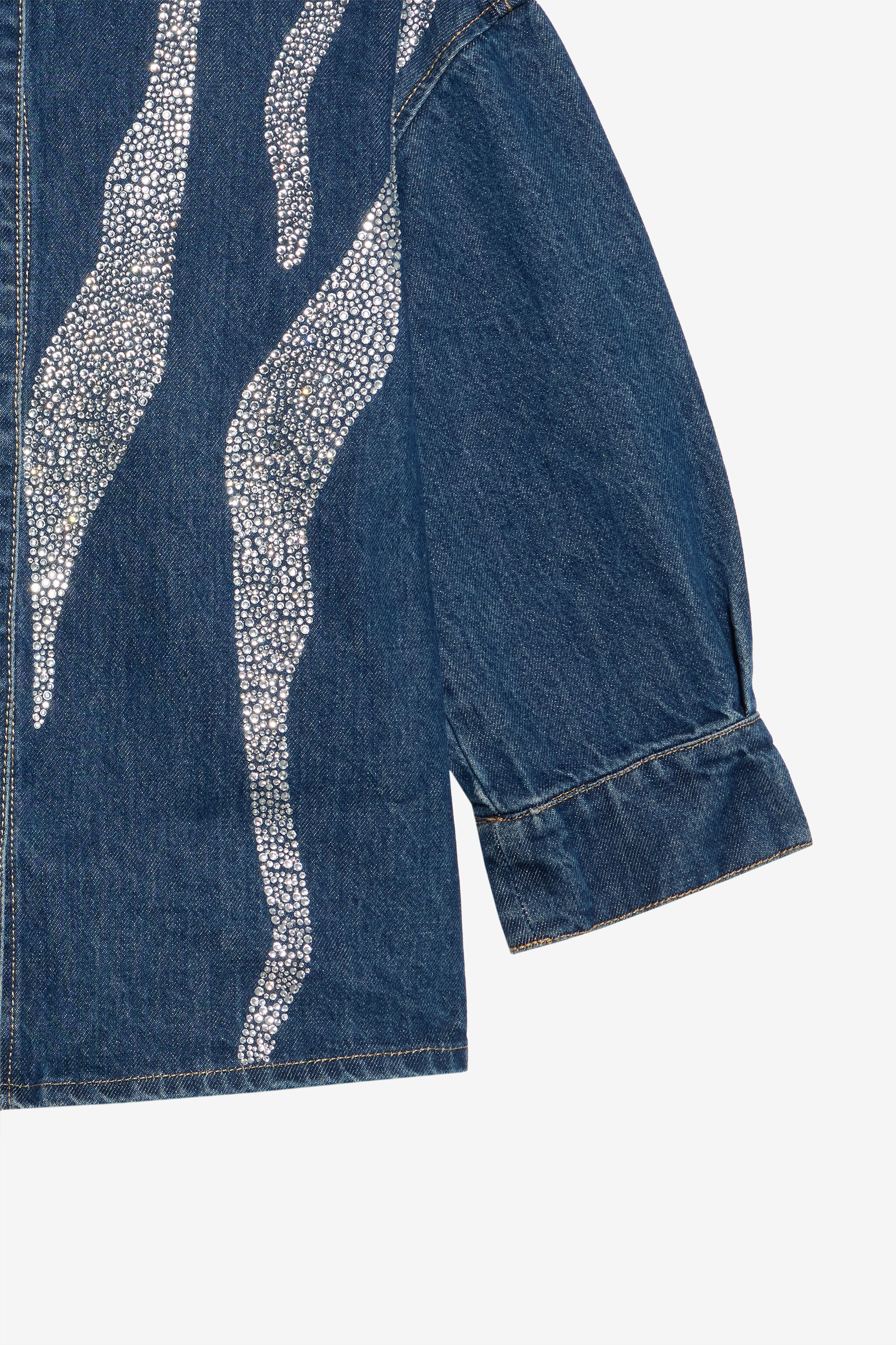JU Denimhemd mit Strassdetail JU Denimhemd mit Strassdetail DENIM XJJ70A-DS010