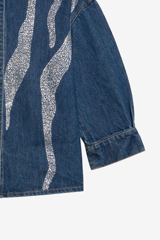 JU Denimhemd mit Strassdetail JU Denimhemd mit Strassdetail DENIM XJJ70A-DS010