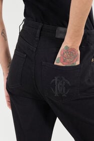 RC Jeans With Mirror Snake Monogram Black VKJ221-DE001