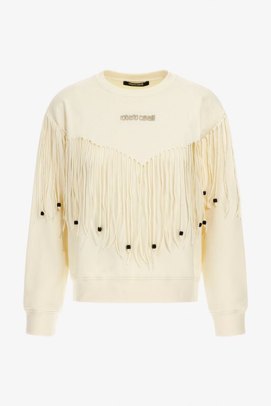 RC Sweatshirt with Fringe RC Sweatshirt with Fringe Ivory TKT66D-CF020
