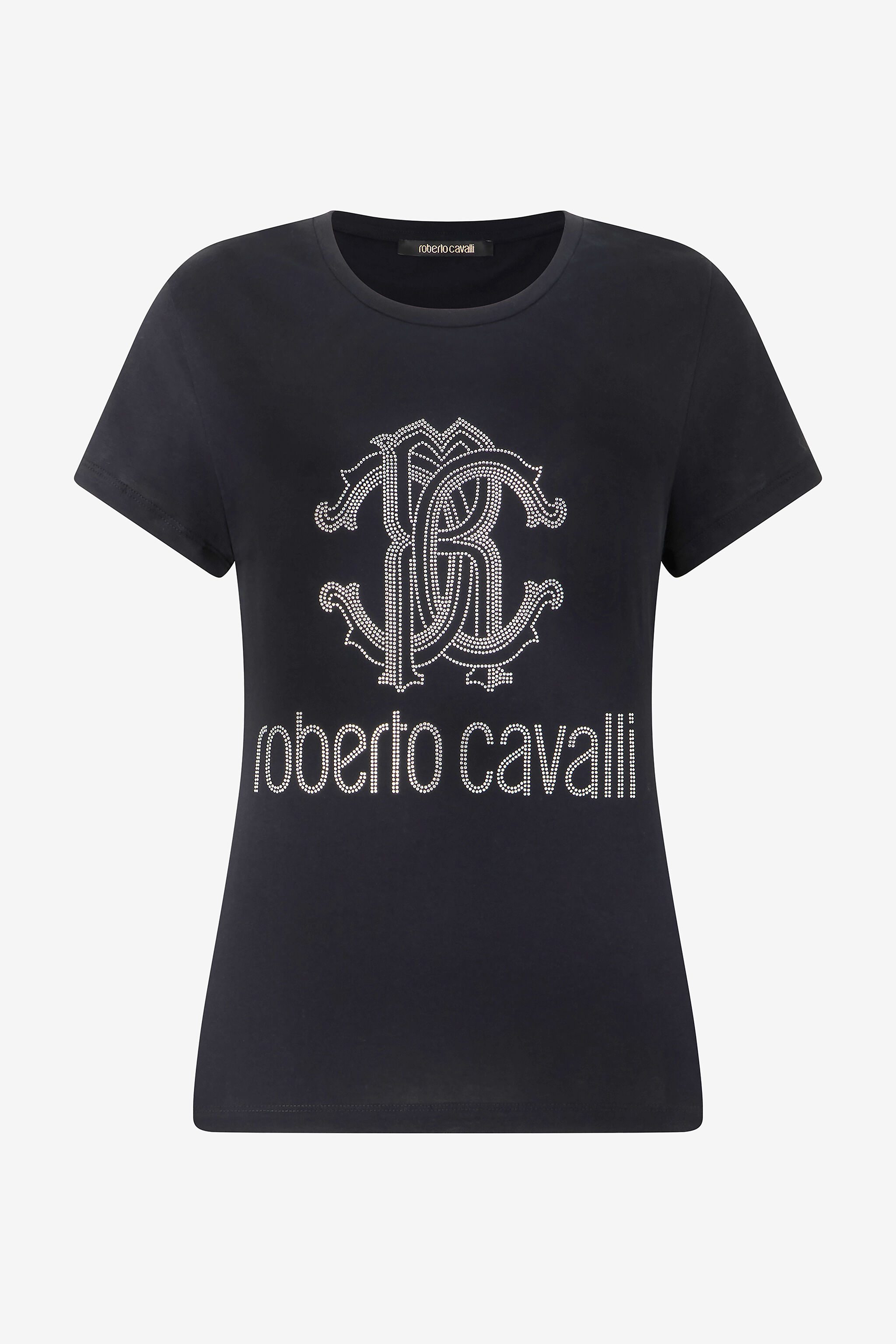 RC T-Shirt Mit Monogramm RC Und Logo Mit Nieten Schwarz OOT60B-JD060