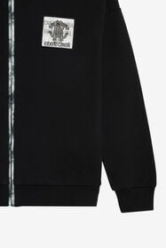 JU Sweat à capuche zippé en coton BLACK WJT66I-CF050