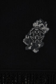 RC Sciarpa Nera in Lana e Cashmere con Monogram RC Nero VKI003-MQ013