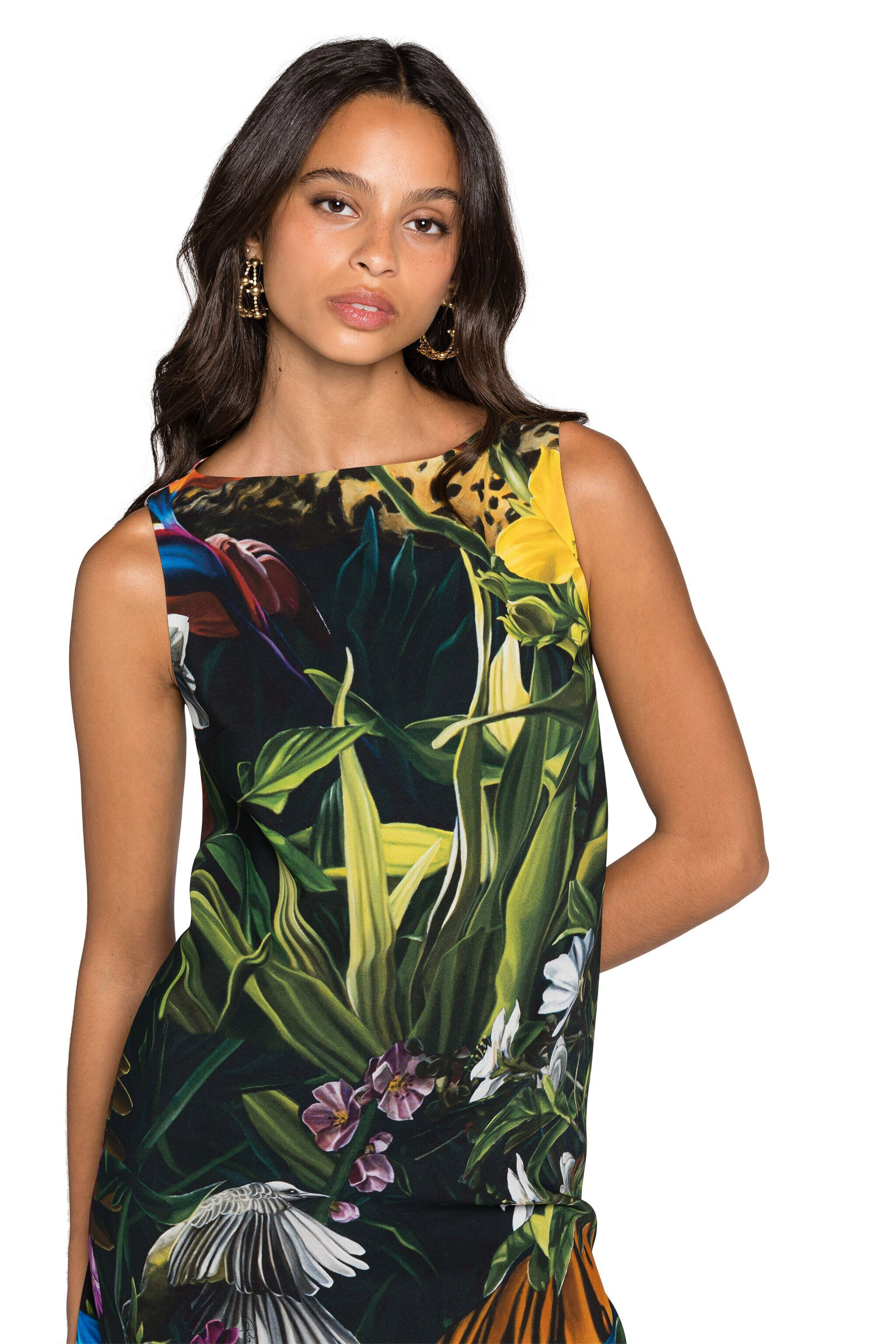 RC Floral And Leopard-Print Mini Dress RC Floral And Leopard-Print Mini Dress MULTICOLOR KOT10F-ORS01