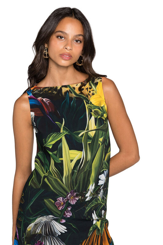 RC Floral And Leopard-Print Mini Dress RC Floral And Leopard-Print Mini Dress MULTICOLOR KOT10F-ORS01