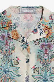 JC Shirt And Bermuda Set With Tropical Garden Print TROPICAL GARDEN WFT70R-CH028