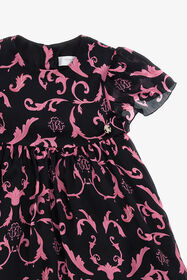 JU Baroque Floral Fantasy Dress Black SJT176-2NL96