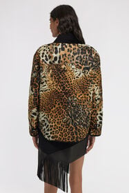 RC Leopard print Jacket Brown TKT805-SRG34