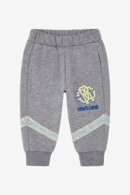 JU Jogger In Cotone Con Monogram RC JU Jogger In Cotone Con Monogram RC Grey Melange SJT210-CF050