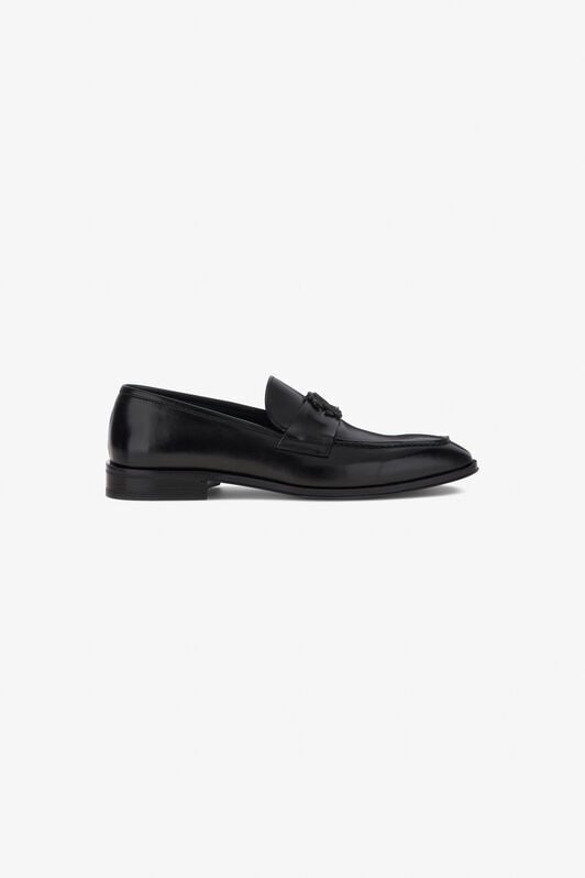 RC Loafers with Monogram Mirror Snake Schwarz RRS022-PZA84