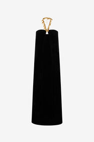 RC Velvet dress with collar NERO VWT167-VL053