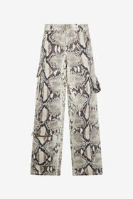 RC Rock Cargo Jeans With Python Print Light Brown VWJ250-DAQ75