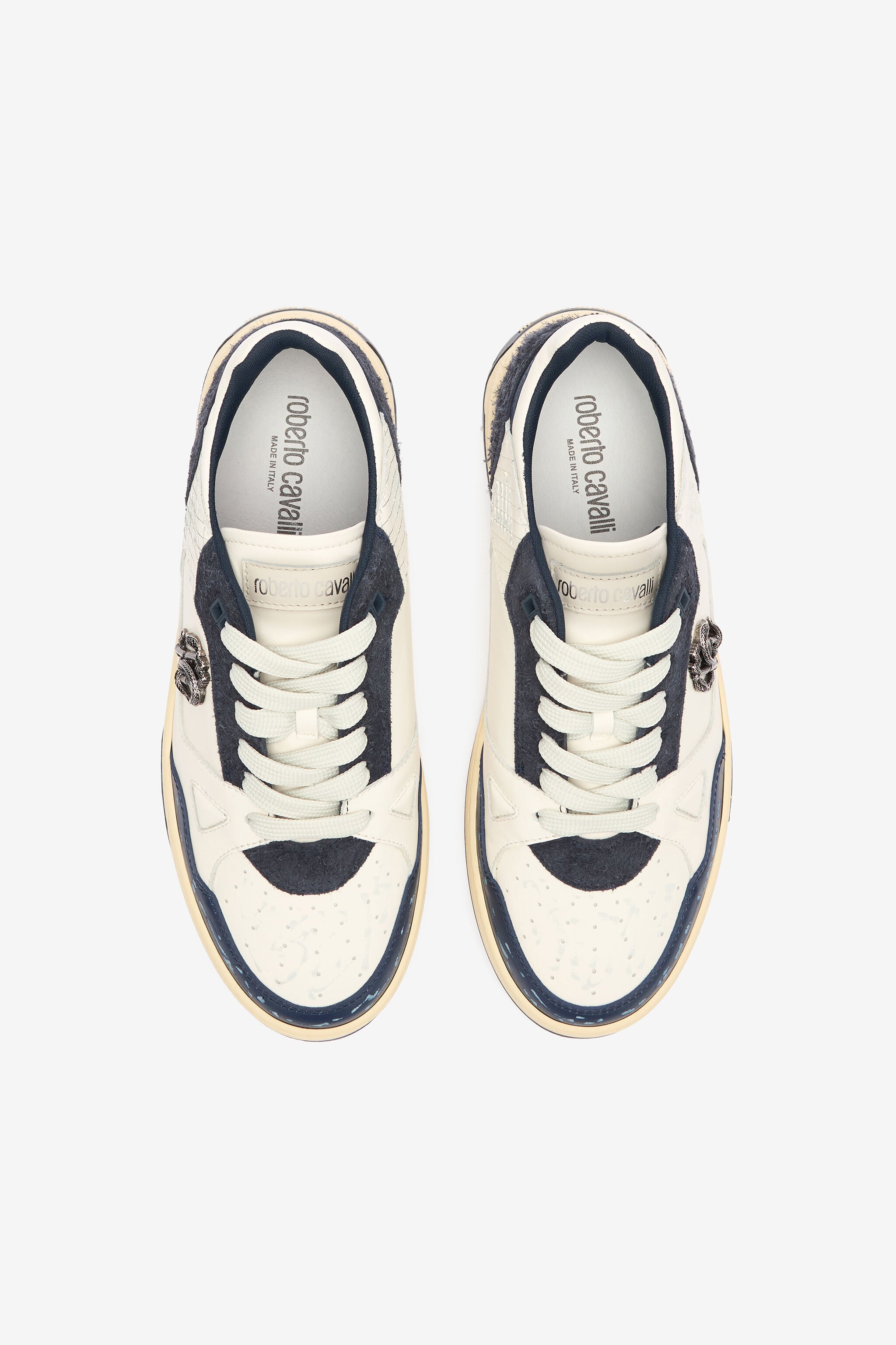 RC Sneakers With Inserts And Mirror Snake Monogram RC Sneakers With Inserts And Mirror Snake Monogram White/Blue URS054-PZU89