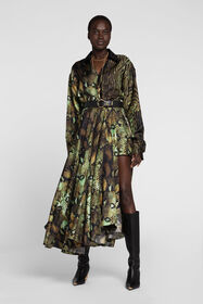 RC Gonna midi plissettata con stampa NATURALE/MILITARE PKT313-4QE38
