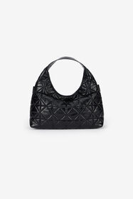 JC Black Quilted Shoulder Bag With Buckles BLACK VFB104-VF736