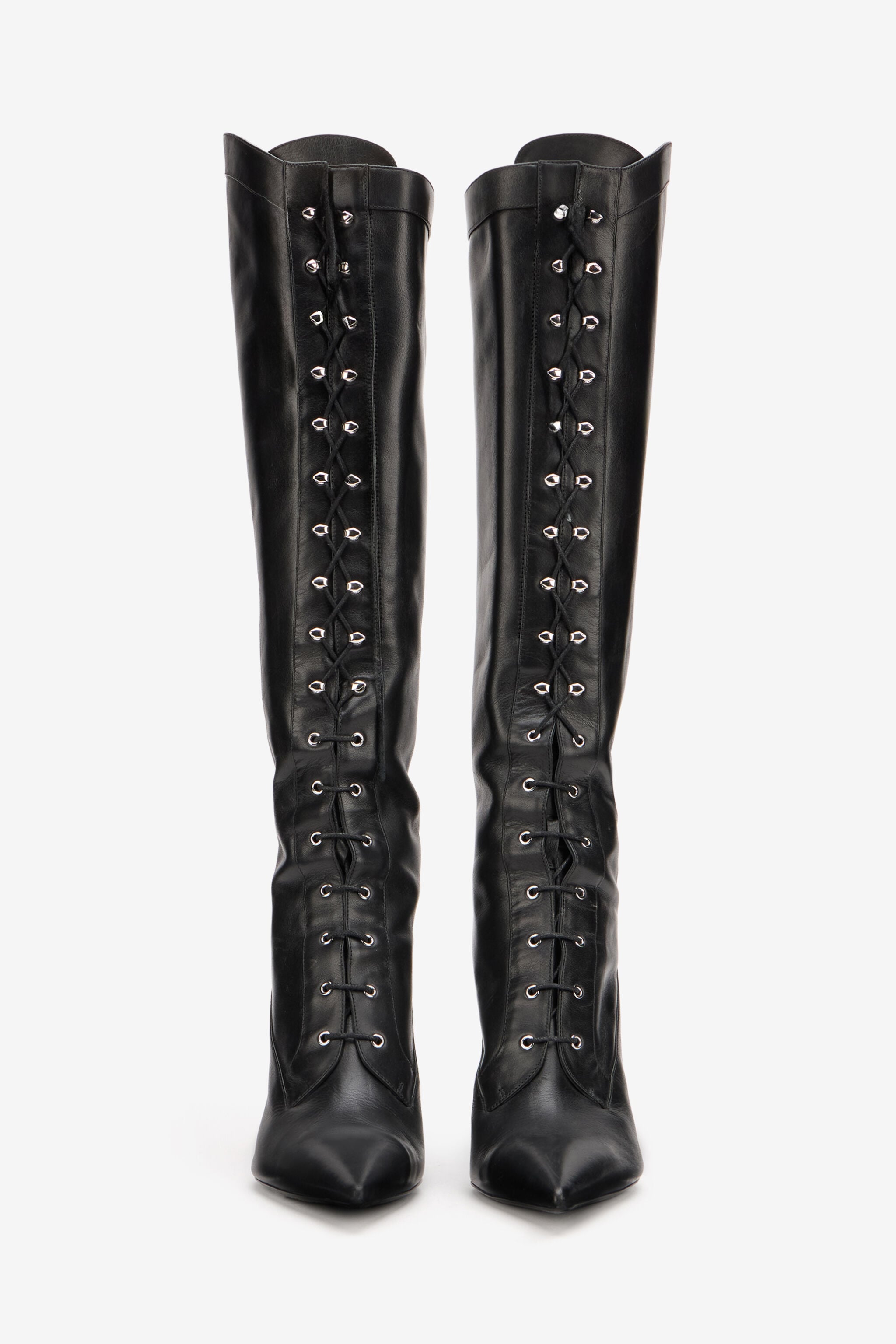 RC Bottes Noires En Cuir À Talons RC Bottes Noires En Cuir À Talons BLACK/PALLADIUM XWS006-PZB38