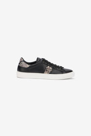 RC Sneakers in Leather with logo BLACK/BROWN QOS00E-PZ144