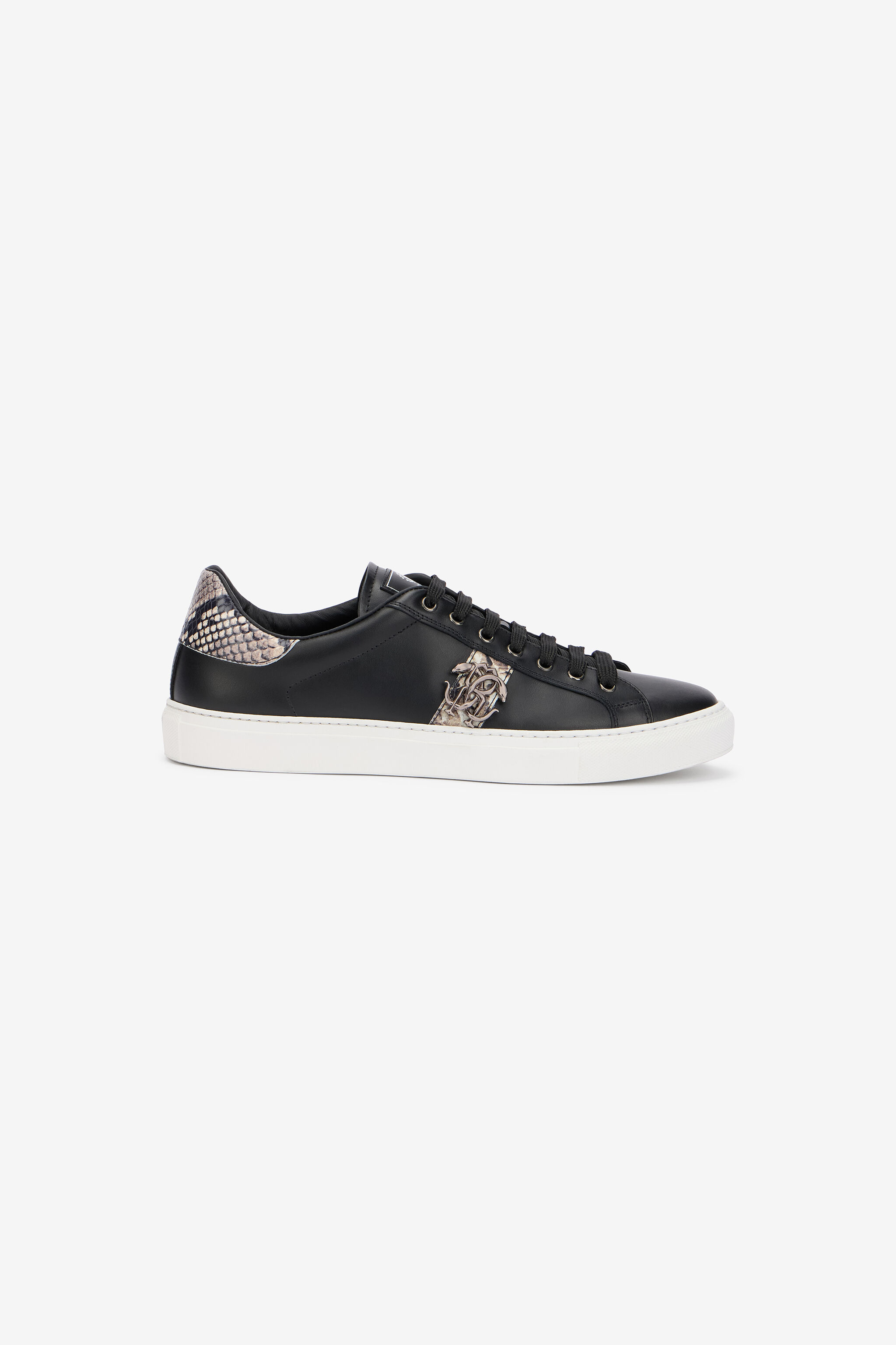 RC Sneakers in Leather with logo RC Sneakers in Leather with logo BLACK/BROWN QOS00E-PZ144