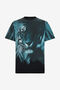 RC Tiger print T-shirt RC Tiger print T-shirt BLACK/LIGHT BLUE OOT60H-JFO62