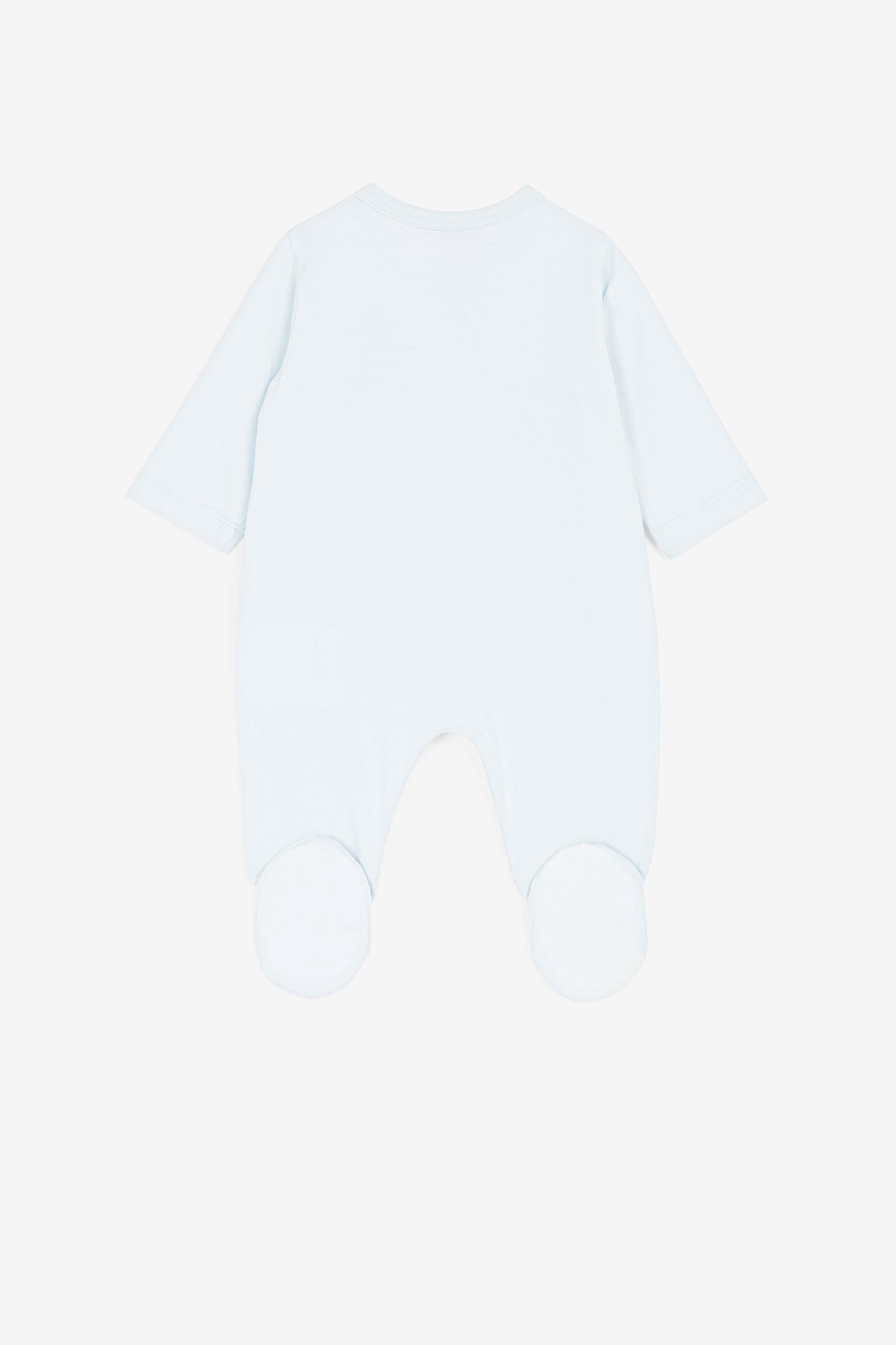 JU RC Monogram and Logo-Embroidered Babygrow Set JU RC Monogram and Logo-Embroidered Babygrow Set Light blue QJT817-JV025