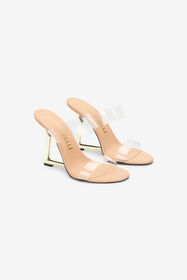 JC Mules Nude Con Tacco Geometrico WHITE UFS063-UF385