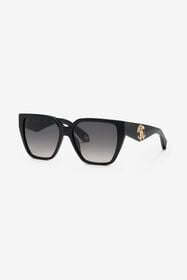 RC Lunettes de soleil avec partie frontale large et féminine Noir UALD16-ID211