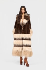 RC Cappotto Marrone In Faux Fur BROWN XQT504-FY033