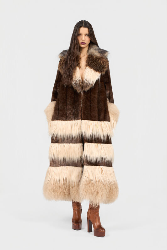 RC Cappotto Marrone In Faux Fur RC Cappotto Marrone In Faux Fur BROWN XQT504-FY033
