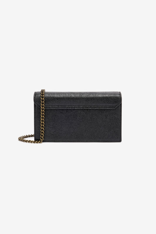 RC Cracked Leather Bag with Mirror Snake Monogram RC Cracked Leather Bag with Mirror Snake Monogram Black POB00C-PZO07