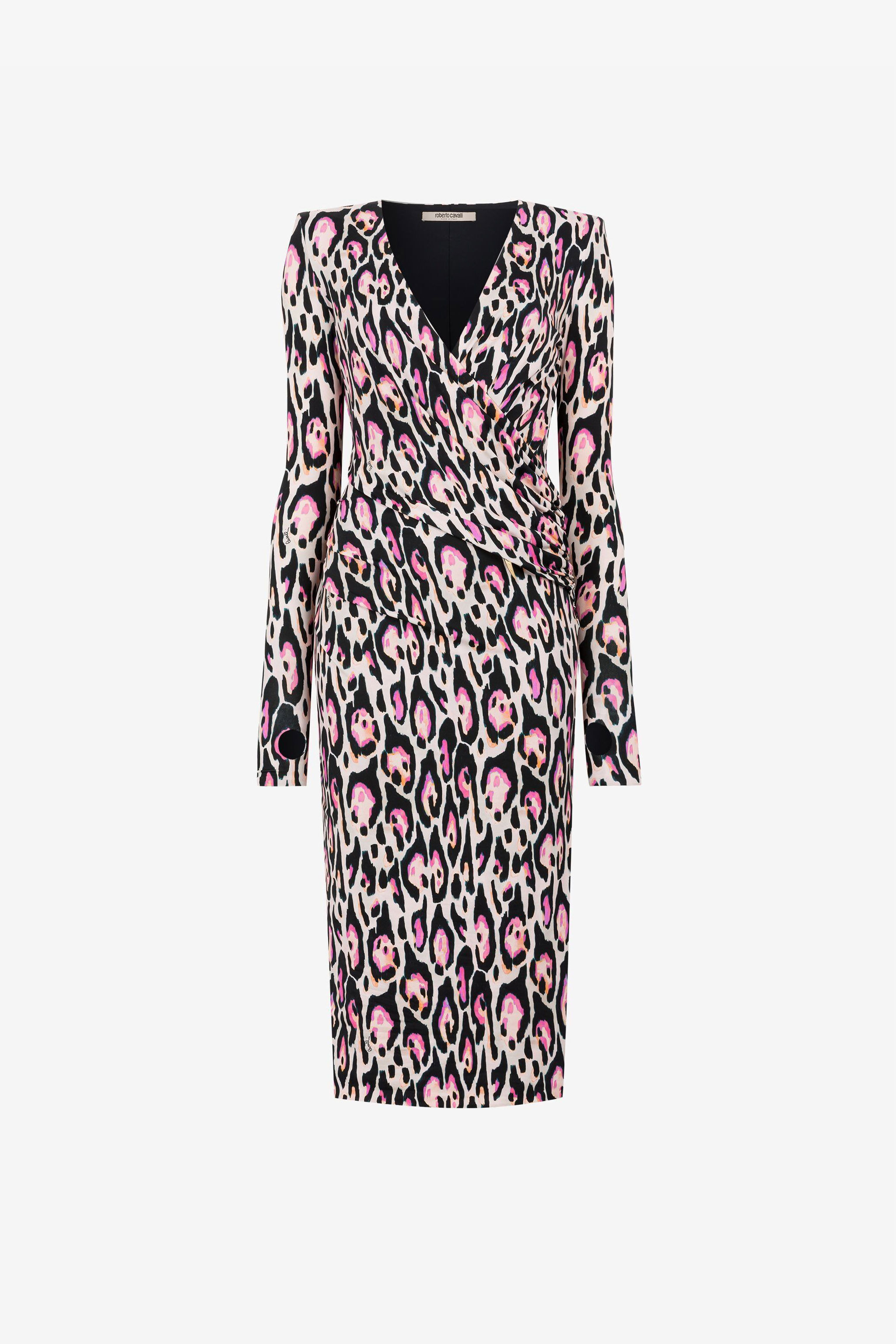 RC Jaguar-Print Dress RC Jaguar-Print Dress Pink QKT106-LNF68