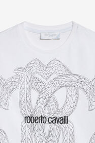 JU Weißes T-Shirt mit Maxi-RC-Monogramm WHITE XJT62Z-JD001