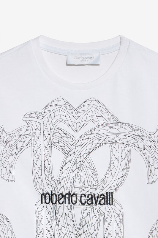 JU Weißes T-Shirt mit Maxi-RC-Monogramm WHITE XJT62Z-JD001